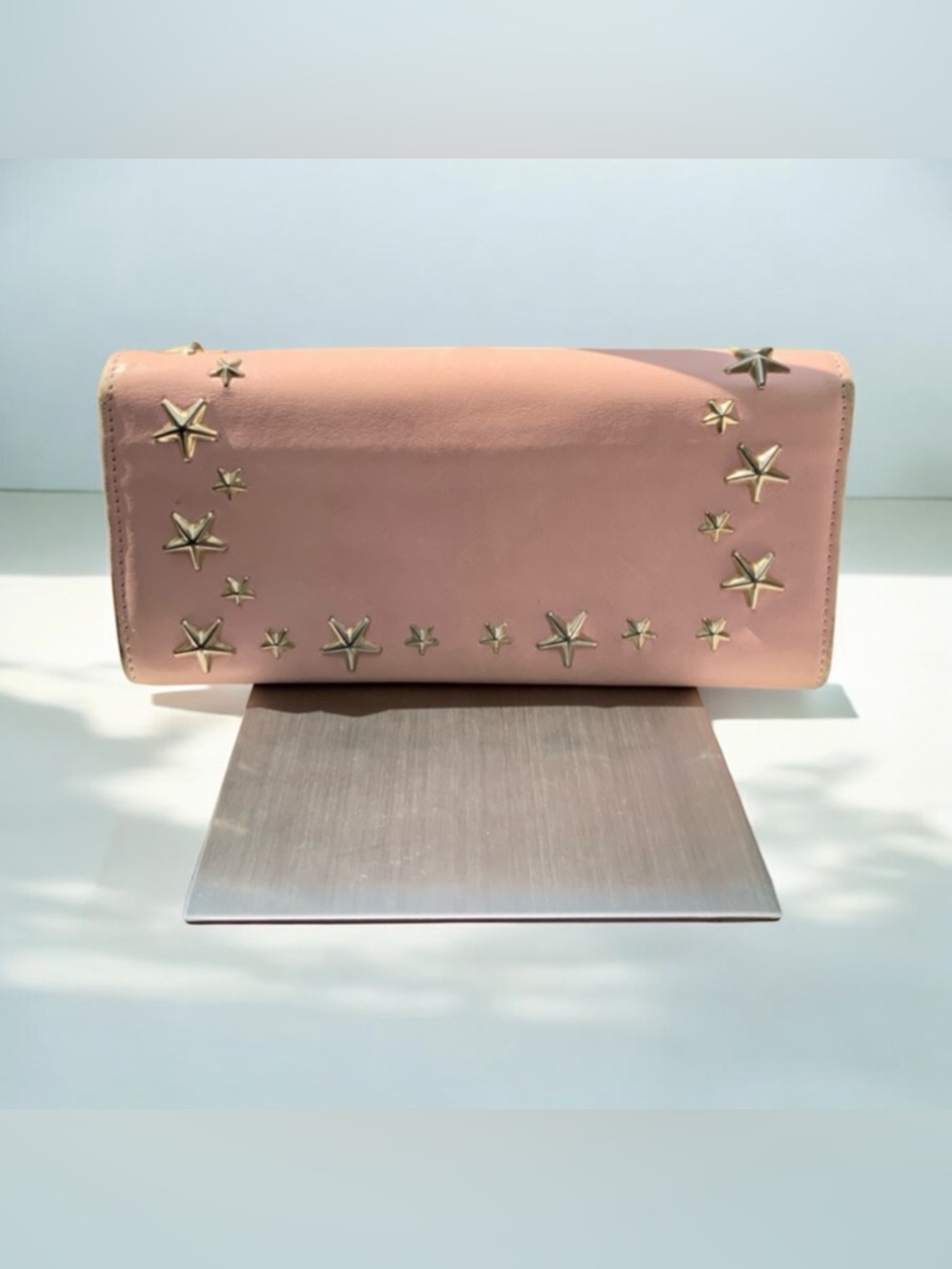 Jimmy Choo Pink Star-Studded Clutch - Picture 2 of 8